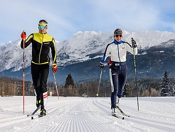 Langlaufen im Ausseerland auf mehr als 230 km Loipen ist pures Winterfeeling.