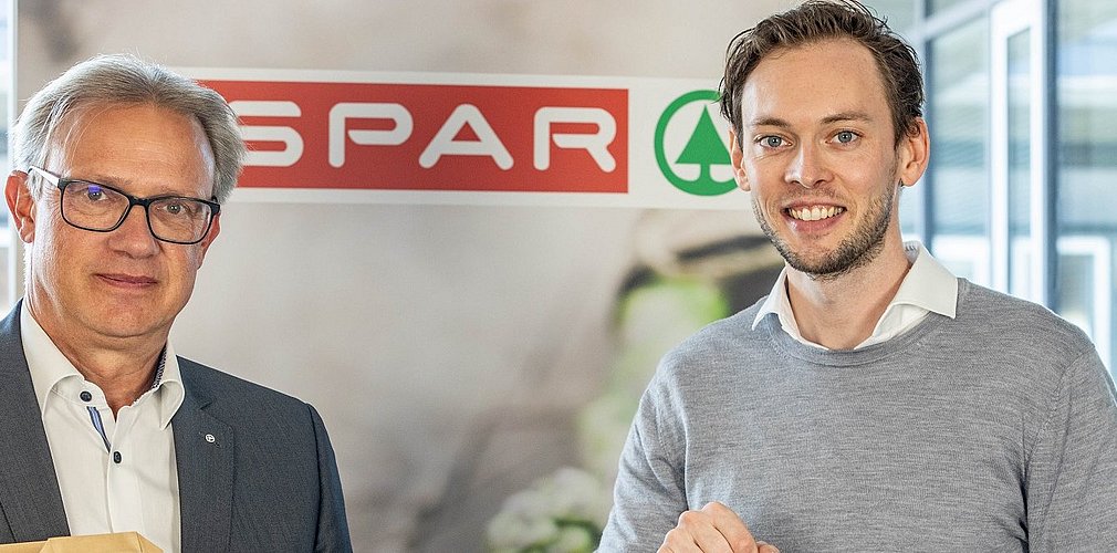 Christoph Holzer (Geschäftsführer SPAR Steiermark) mit Georg Strasser (Geschäftsführer Too Good to Go)
