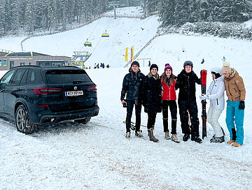 Das Team von 5komma5sinne war in Schladming mit den Modellen von BMW Unger unterwegs