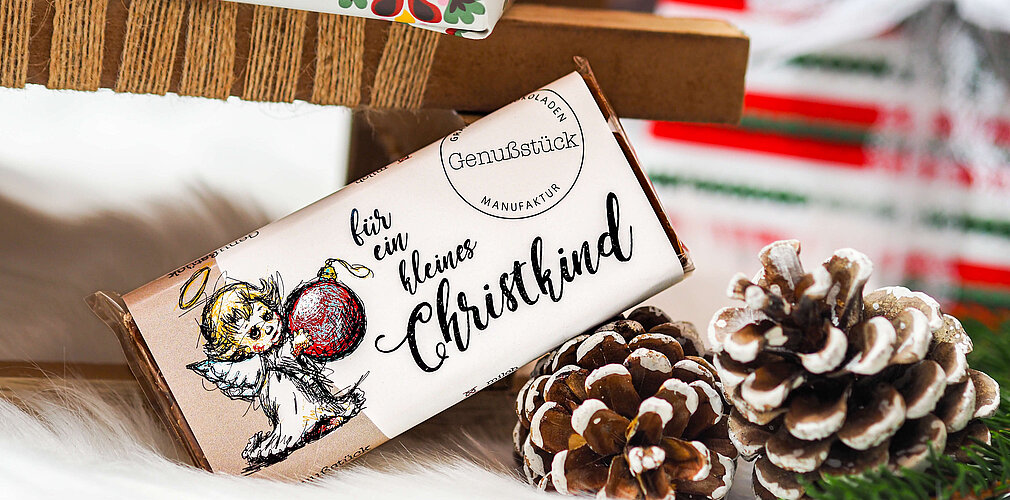 Weihnachtsschokolade aus der steirischen Schokoladenmanufaktur Genußstück